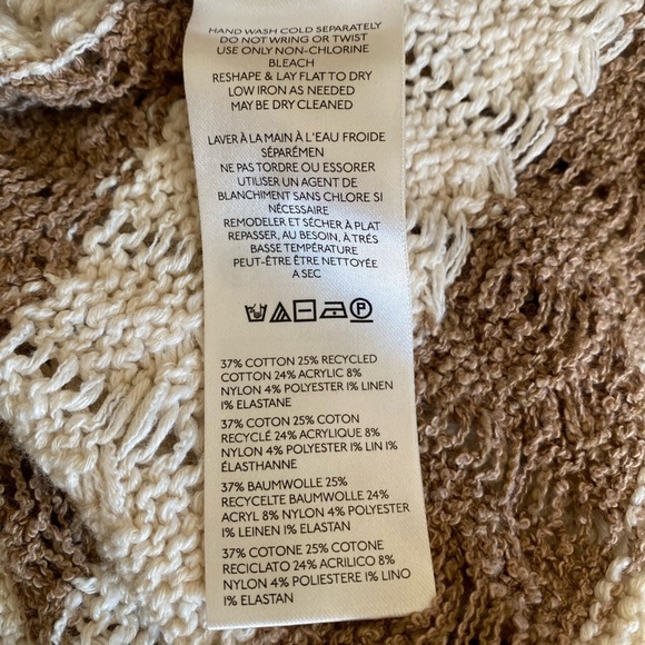 ANTHROPOLOGIE PILCRO Oversized Casual Cable Knit Striped Pullover Sweater S NWT - Picture 13 of 13